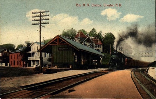 Erie RR Station, Chester, N. Y. Circa 1915. chs-000488